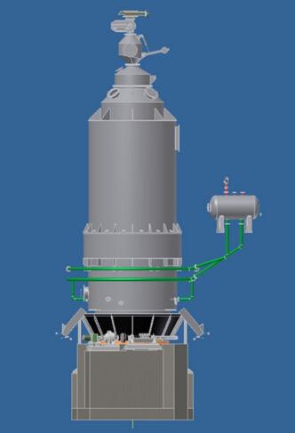 两段式煤气发生炉炉体结构平面图